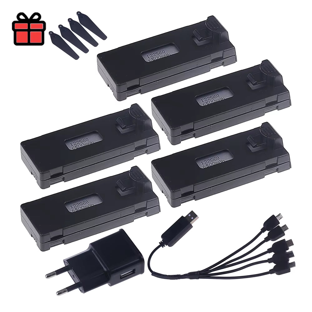 Rechargeable 3.7V 6500Mah Battery an Charger for RC Drone E88 E88PRO E99 E99PRO P1 K3 P10 A13 E525 RC Quadcopter Parts Battery
