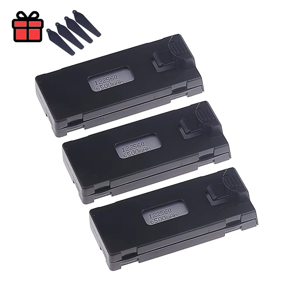 Rechargeable 3.7V 6500Mah Battery an Charger for RC Drone E88 E88PRO E99 E99PRO P1 K3 P10 A13 E525 RC Quadcopter Parts Battery