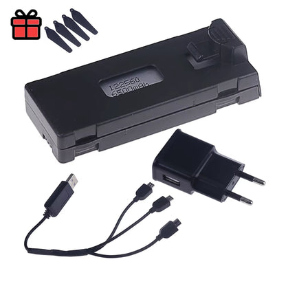 Rechargeable 3.7V 6500Mah Battery an Charger for RC Drone E88 E88PRO E99 E99PRO P1 K3 P10 A13 E525 RC Quadcopter Parts Battery