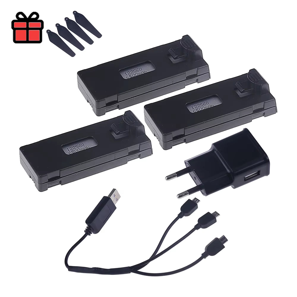 Rechargeable 3.7V 6500Mah Battery an Charger for RC Drone E88 E88PRO E99 E99PRO P1 K3 P10 A13 E525 RC Quadcopter Parts Battery