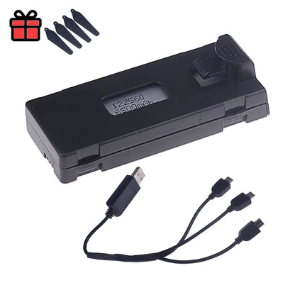 Rechargeable 3.7V 6500Mah Battery an Charger for RC Drone E88 E88PRO E99 E99PRO P1 K3 P10 A13 E525 RC Quadcopter Parts Battery