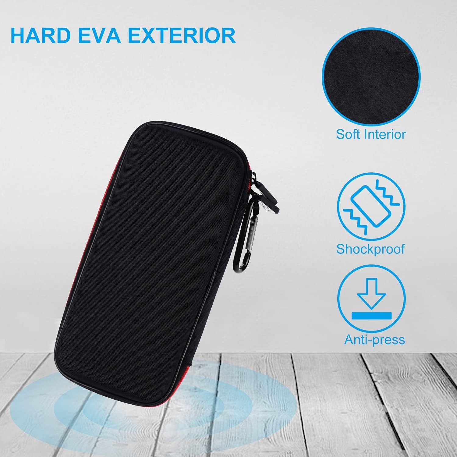 Hard Travel Case Fit for Ravpower 26800/20100/20000Mah, Anker Power Core 26800Mah/Powercore +26800Mah, Dulla M50000 Power Bank 12000Mah, ROMOSS 30000Mah, Lab599 Tx500 Radio by  (Large Black)