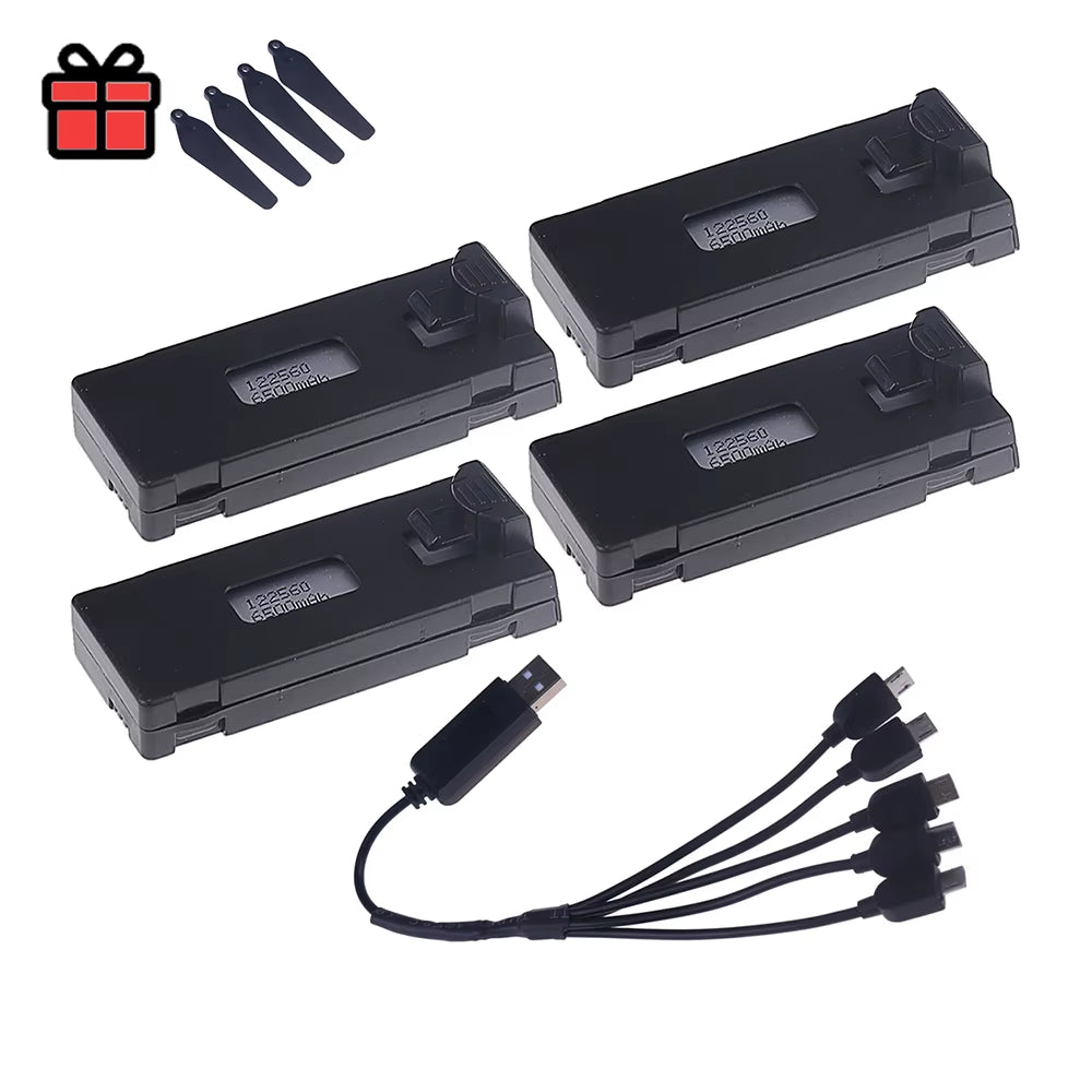Rechargeable 3.7V 6500Mah Battery an Charger for RC Drone E88 E88PRO E99 E99PRO P1 K3 P10 A13 E525 RC Quadcopter Parts Battery