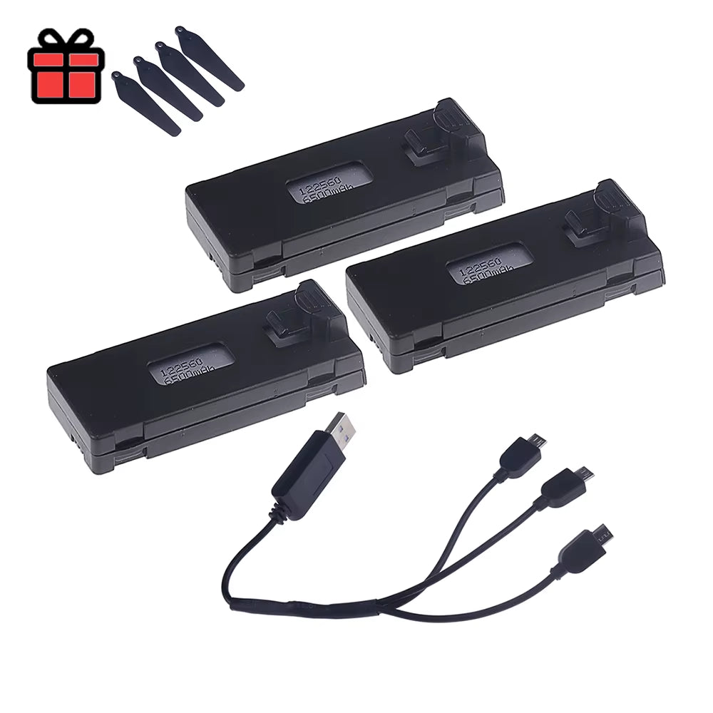 Rechargeable 3.7V 6500Mah Battery an Charger for RC Drone E88 E88PRO E99 E99PRO P1 K3 P10 A13 E525 RC Quadcopter Parts Battery